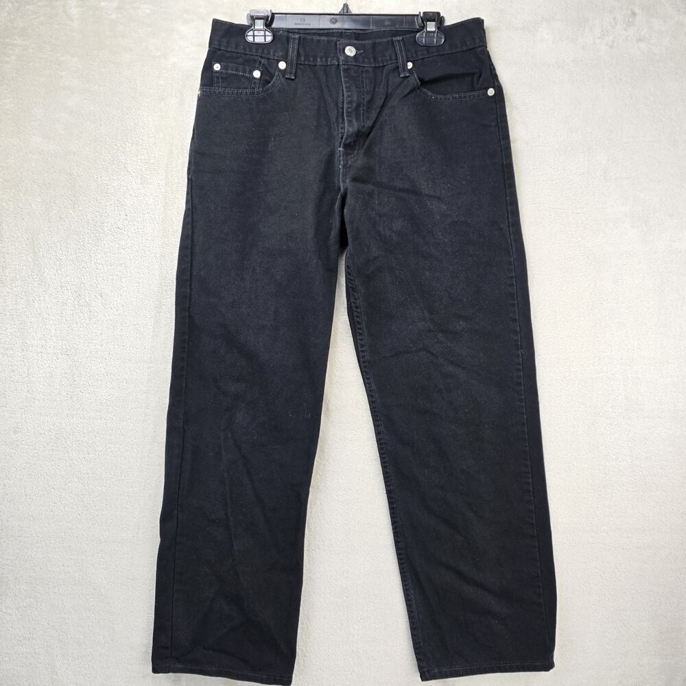 Levis 577 Jeans Womens 12 (Fits 32x29) Black Loose Fit Vintage Made in USA Y2K